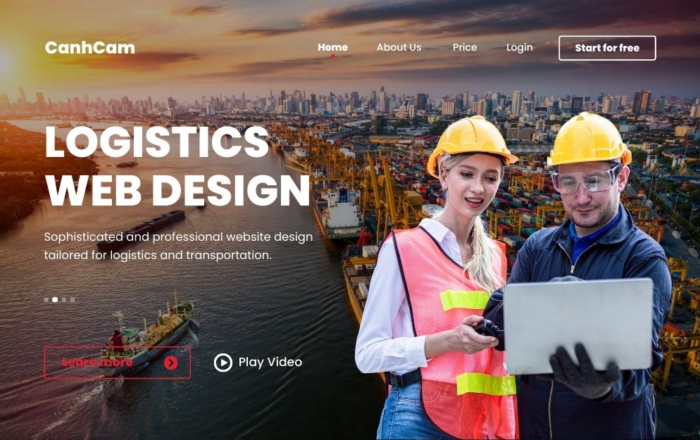 logistics website design