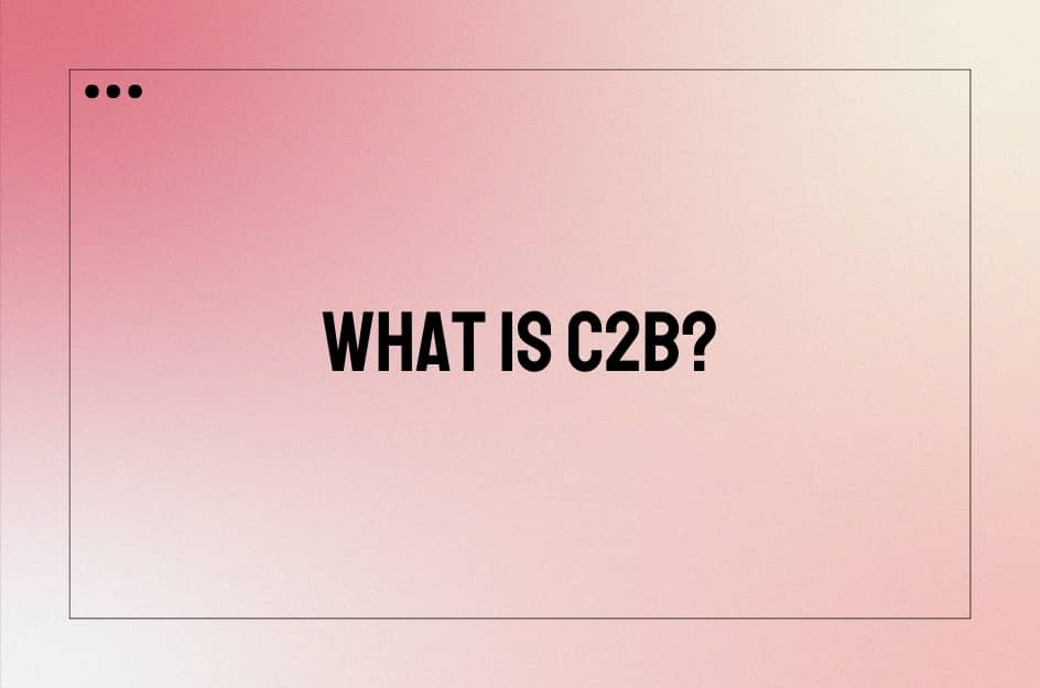 what is c2b e commerce